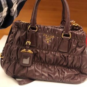 Prada Gaufre Convertible Tote Nappa Leather Medium